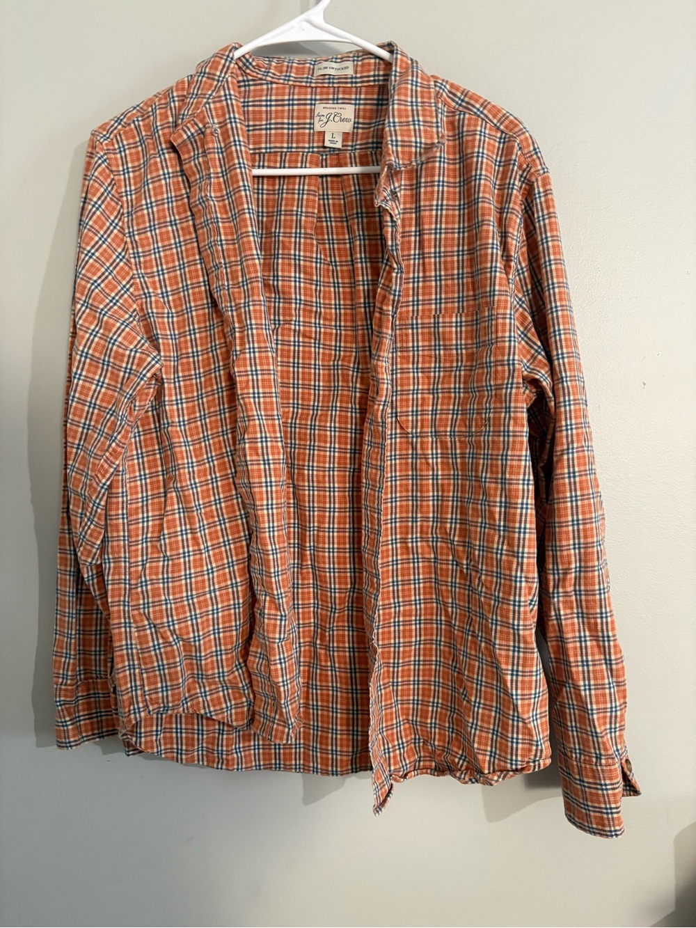 J. Crew Orange Plaid Shirt